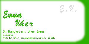 emma uher business card